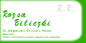 rozsa biliczki business card