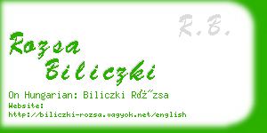 rozsa biliczki business card
